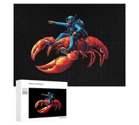 Lobster Diving with Scuba Diver Wooden Jigsaw Puzzles for Adults Intelligent Games Home Decor Artwork for Home Office 500 PCS