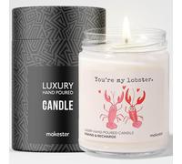 Lobster Gifts - Luxury Soy Wax Candle - Vanilla, Jasmine, Sugared Almond - Makester