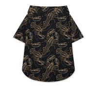 Lobster Gold Pattern Cute Dog Shirt Soft Cozy Pet T-Shirts Pullover Cat Clothes