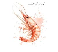 Lobster Notebook - Mediterranean Coastal Lined Journal: Minimalist watercolor notebook inspired by Italian summer aesthetics, seaside cafés and slow living moments