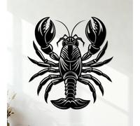 Lobster on Wall Decals PVC 42x45.2cm Art Mural Painting Black