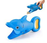 Lobster Plastic Sand Grabber Claw Scoops, Plastic Sand Digger Grabber Toy, Beach Claw Catcher, for Stimulates Visual Perception andColor Recognition Promotes Creativity and Social Play (Dolphin)