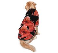 Lobster Print Dog Hoodie Pet Sweatshirt, Warm, Soft And Breathable Hooded Clothes For Medium To Large Dogs, Easy-To-Wear Design, For Winter And Fall