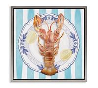 'Lobster Seafood Plate'| Floating Frame Canvas Art
