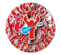Lobster Stickers for Kids Boys Teens Girls, Waterproof Cartoon Vinyl Stickers for Laptop Phone Water Bottle Luggage Flasks Bike Cup Tablet Computer Car Notebook, Cute Shrimp Decals Pack[Lobster-50Pcs]