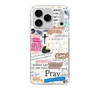 Lobtseyrem Christian Quotes Prayings Phone Case Compatible with iPhone 17 Pro, Biblical Verse Postive Sayings Phone Cover for iPhone 17 Pro
