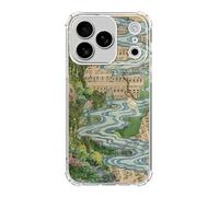 Lobtseyrem Green Fairycore Aesthetic Phone Case Compatible with iPhone 17 Pro, Music Notes River Phone Cover for iPhone 17 Pro