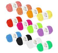 LOBVABA Wool Balls 12 Colours, Set for Amigurumi, 10g/20m Acrylic Yarn