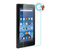 Lobwerk 2x Flexible Nano Tempered Glass Film for Amazon Fire 7 2019 7 Inch Screen Protector Bubble-Free transparent 2x Nano