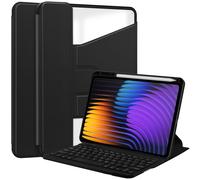 Lobwerk Case For Xiaomi Mi Pad 7 11.2-Inch, Black PU Leather Cover w/ Stand