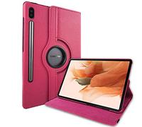Lobwerk Protective Case for Samsung Tab S7+ Plus Tab S T970 T975 S7 FE SM-T730 Slim Case with Stand Function and Auto Sleep/Wake Function Pink