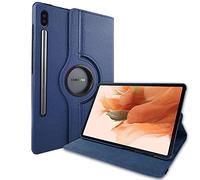 Lobwerk Protective Case for Samsung Tab S7+ Plus Tab S T970 T975 S7 FE SM-T730 Slim Case with Stand Function and Auto Sleep/Wake Function Blue