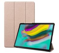 Lobwerk Smart Cover Case for Samsung Galaxy Tab S5e SM-T720 10.5 Inch with Stand Function and Auto Sleep/Wake Function gold Gold