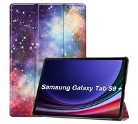 Lobwerk Smart Cover Case for Samsung Galaxy Tab S9 FE Plus+ X610/X616 2023 12.4 Inch Protective Flip Case Stand Book Style Design