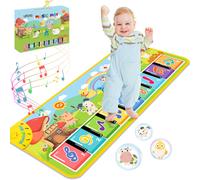 Lobyoh Music Piano Mat for Kids with 5 Modes, 8 Animals, Musical Dance Mat Children Keyboard Play Mat Gifts for Baby Boys Girls