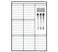 LOBZON A3 Magnetic Dry Erase Whiteboard Sheet for Kitchen Fridge - Family Organiser, Meal Planner, Memo Board, Shopping List - Refrigerator White Board