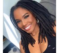 Loc 14 Inch 100 Strands 14 Inch Wide Handmade Permanent Dreadlock Extensions for Men and Women Can Be Dyed, Curled and Bleached Natural