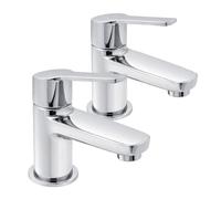 Loca Chrome Basin Tap Pair | Modern Lever Handle | Hot & Cold
