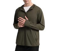 Locachy Men's UPF 50+ Sun Protection Outdoor Lightweight Full Zip Hoodie Jacket Long Sleeve Fishing Hiking Performance Shirt, Style 02 Army Green, S