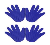 Locadence 2 Pairs Hand Shape Spot Markers, Non Slip PVC Palm Spot Marker, Flat Field Cones Floor Dots for Outdoor Activities, Speed Agility Training (Blue)