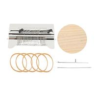 Locadence 21 Hooks Darning Loom Machine, Simple Operation Wooden Small Weaving Loom for DIY Artful Patterns, Knitting, Designing, Mending Jeans and Clothes