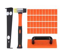 LOCADENCE 43Pcs Laminate Flooring Tools, Laminate Wood Flooring Installation Kit, 295mm 2 Sided Soft Mallet 40 Spacers Heavy Duty Pull Bar Tapping Block, Plank Wood Floor Tools