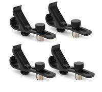 LOCADENCE 4Pcs Drum Rim Microphone Clip, Adjustable Shockproof Microphone Holder, Drum Microphone Clamp with 3 Groove Points for Music Lovers