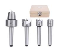 LOCADENCE 4Pcs Wood Lathe Live Center Set, Live Centers Drive Spur Cup Arbor, MT1 Arbor Live Center Drive Spur Cup for Woodworking Metalworking