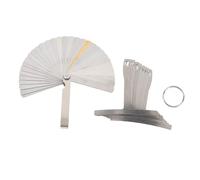 LOCADENCE 9Pcs Guitar Luthier Tools Set, Understring Radius Gauge Stainless Steel 32 Blades String Action Gauge Ruler Keychain Set, Guitar Luthier Tools for Guitar and Bass Setup