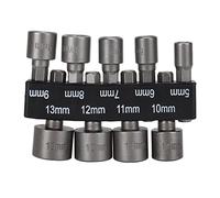 LOCADENCE 9Pcs Socket Bit, 1/4in Hex Shank Power Nuts Driver Drill Bit with Storage Holder, Screwdriver Sockets, Impact Driver Bit Set