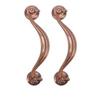 Locadence Cabinet Pull Handles, Decorative European Style Antique Zinc Alloy Gate Handles, Dresser Door Pulls for Kitchen Bathroom Closets Drawers (9815 old red bronze 305 mm)