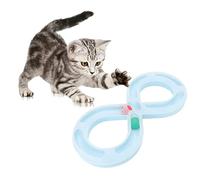 Locadence Cat Track Ball Toy, Figure 8 Shape Infinite Rolling Track with Colorful Bubble Ball Pet Cat Interactive Entertainment for Kittens Pets Kitties Cats