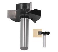 LOCADENCE CNC Spoilboard Surfacing Router Bit, 12mm Shank 49mm Cutting Diameter CNC Router Bit, 3 Teeth T Shaped Surfacing Bit, Wood Milling Cutter