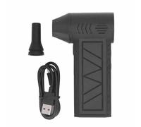 LOCADENCE Compressed Air Duster, 4 Gear Adjustable 130000RPM Cordless Rechargeable Keyboard Cleaner, Multipurpose Button Control Electric Blower for Cleaning Laptops, Car Seats (Black)