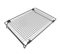 Locadence Cooling Rack, Folding Baking Cooking Cooling Racks, Carbon Steel Nonstick Quick Cooling, Multifunctional Roasting Cooling Folding Rack for Cake Breads Black