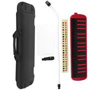 LOCADENCE Key Melodica Instrument Air Piano Keyboard Soprano Melodica, Melodica Key Wind Musical Instrument with EVA Carrying Bag for Beginner (Red)