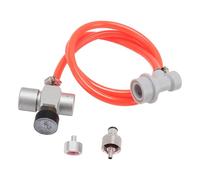 LOCADENCE Mini Keg Regulator, Automatic Stainless Steel Coffee Soda Keg CO2 Pressure Regulator with 1M Red Hose for Outdoor Activities Travel