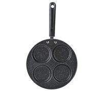 Locadence Nonstick Egg Pan, Versatile 4 Holes Breakfast Frying Pan with Anti Scalding Handle, Pancake Pan for Eggs, Pancakes, Compatible with Gas Stove and Induction Cooktop