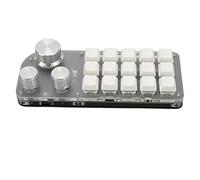 Locadence One Handed Mechanical Keyboard, 15 Keys 3 Knobs RGB Programmable Mechanical Keyboard, Plug and Play Bluetooth Multifunctional Mini Gaming Keypad for Wins VISTA Linux OS X