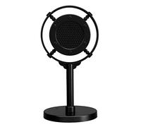 Locadence Retro Style Microphone Prop, Fake Vintage Microphone Prop Model, Microphone Costume Prop for Shooting Vintage Theme Scenes, Holiday Party Shooting (Negro)