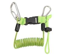 LOCADENCE Scuba Diving Lanyard, Diving Hook Rope, Stainless Steel Spring Coiled Lanyard, Flexible Anti Lost Diving Camera Rope, Diving Reef Hook Spring Rope (Green)