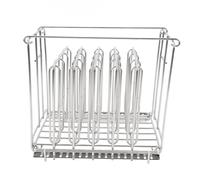 LOCADENCE Slow Cooker Rack, 7.5 x 6.7 x 7.3in Large Capacity Folding Stainless Steel Low Temperature Slow Cooker Separator Rack for Kitchen
