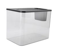 LOCADENCE Small Fish Tank, 12.4 X 7.1 X 8.9in Clear Aquarium Fish Tank, Multifunctional Micro Landscape Desktop Aquarium for Goldfish Shrimp Betta Fish Turtle (Negro)