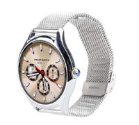 Locadence Smart Watch, HD Super Thin 1.43in Touch Screen Smartwatch for Men Women, Dynamic UI Water Proof LED Fitness Trackers for Cloud Pro APP Android (Gold Steel Strap)