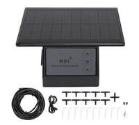LOCADENCE Solar Drip Irrigation System Kit, APP Remote Control 2000mAh Automatic Watering Drip Irrigation System, Smart Timing Plant Waterer Outdoor for Up to 10 Indoor Plants