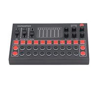 LOCADENCE Sound Mixer Board, LED Display BT Dual Channel Live Sound Card, Noise Reduction Plug and Play Voice Changer for Live Streaming, Gaming