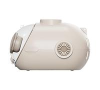 LOCADENCE Space Capsule Cat Carrier with Electric Fan Night Light, 24L Large Space Portable Breathable Single Shoulder Handheld Cat Carried Bag for Walking Travel (coffee)