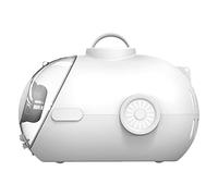 LOCADENCE Space Capsule Cat Carrier with Electric Fan Night Light, 24L Large Space Portable Breathable Single Shoulder Handheld Cat Carried Bag for Walking Travel (white)