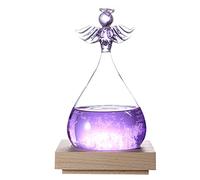 Locadence Storm Glass Weather Predictor, Angel Shape Weather Station Weather Forecaster, Weather Forecast Bottle for Home Decoration, Living Room, Bedroom (Purple)