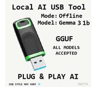 Local AI Plug and Play USB AI LAN Web Server TOOL (Model Gemma 3 1b)